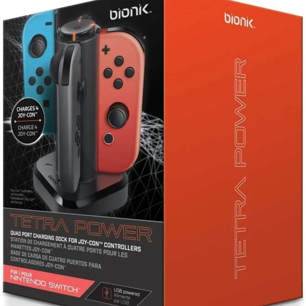 Bionik Tetra Power - Nintendo Switch Joy Con Charging Dock (4 Controllers)